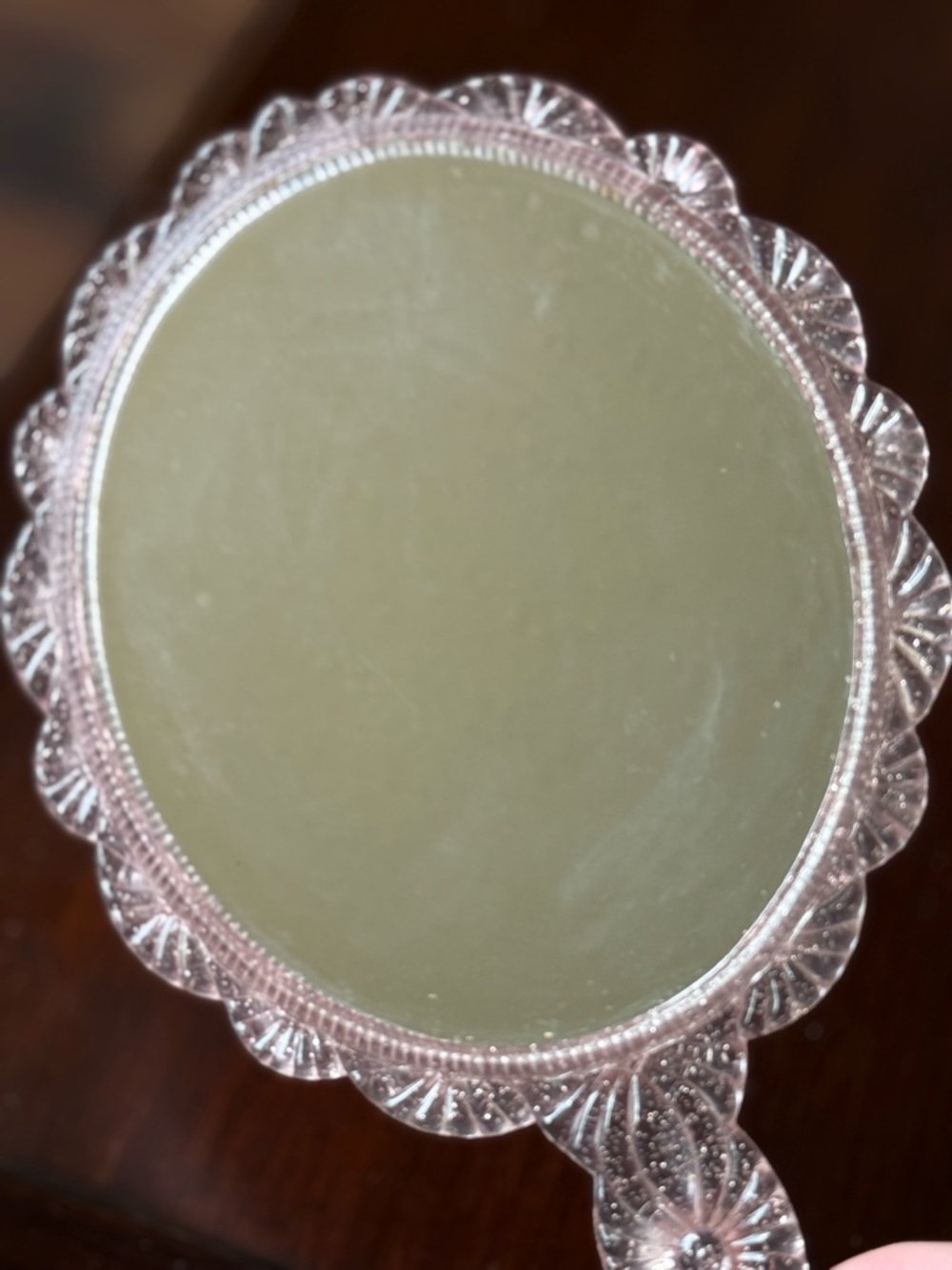 ✨ Vintage 1950s Pink Hand Mirror and Brush Set - Picture 4 of 5